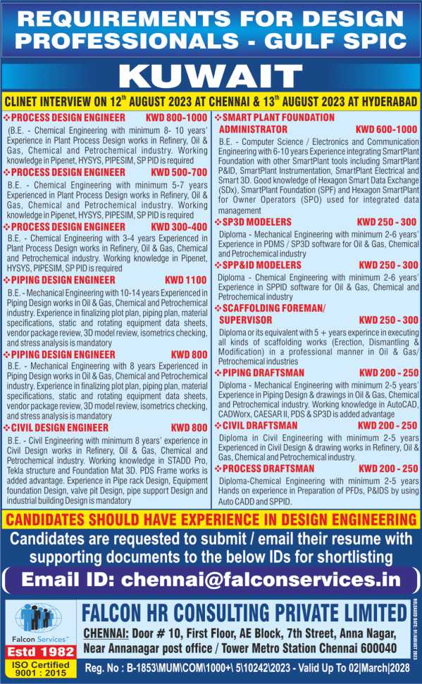 Jobs for Gulf Spic in Kuwait