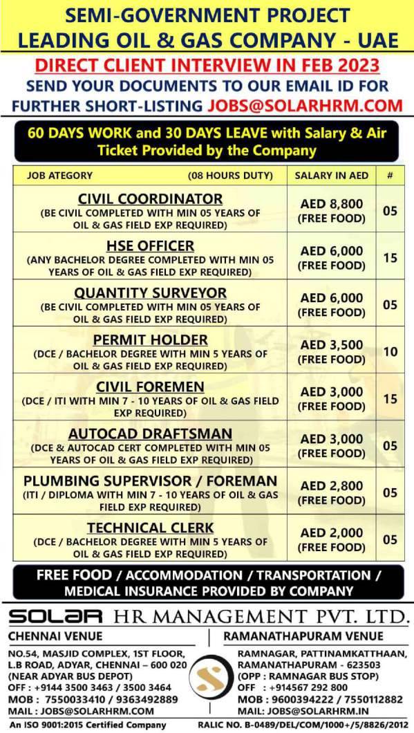 Oil & Gas jobs - UAE 