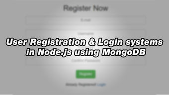 User Registration & Login systems in Node.js using MongoDB
