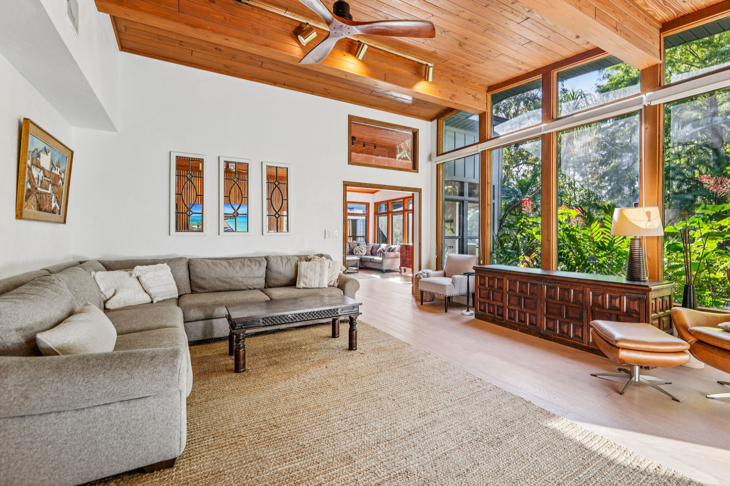 Professional real estate photograph showing improved perspective lighting and presentation of the same property