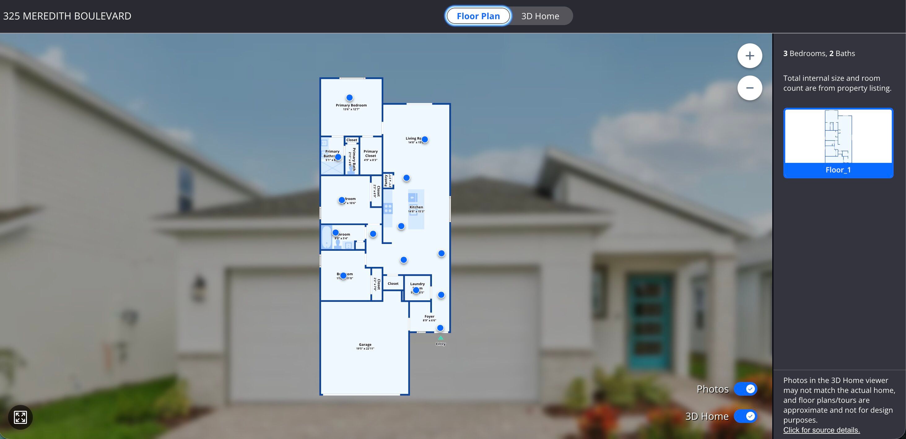 Floor plan of the Winter Haven new construction property