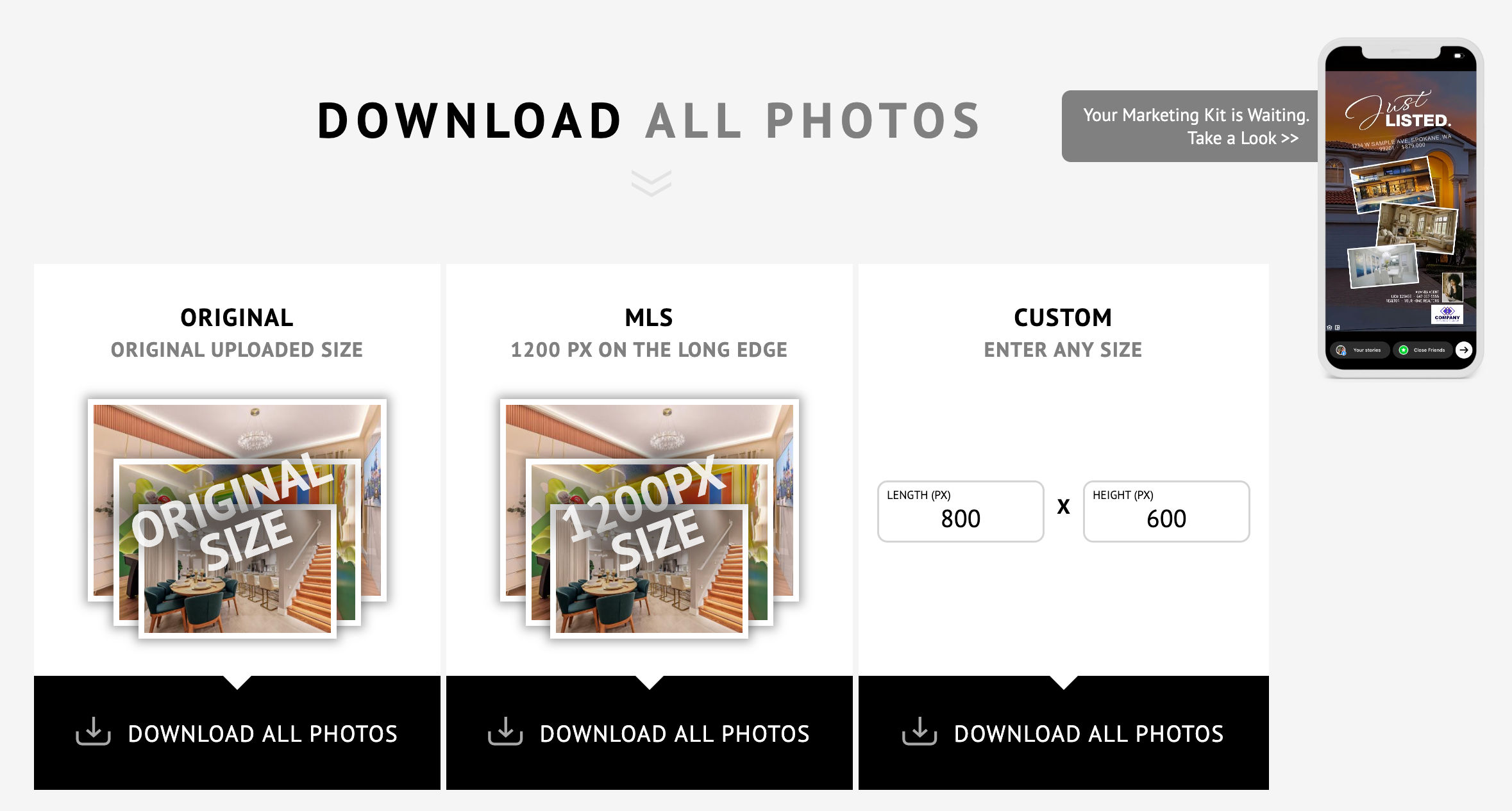 Magic Lens real estate media delivery prepared for property launch