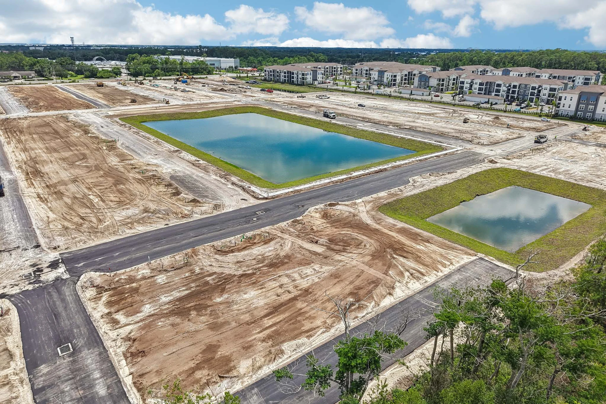 Aerial view of a growing residential development in Central Florida
