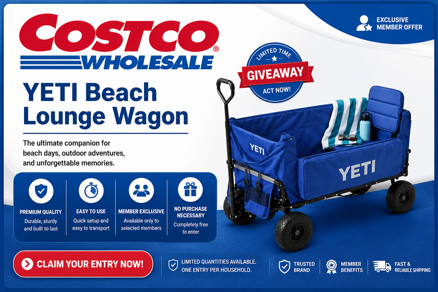 Costco YETI Beach Lounge Wagon