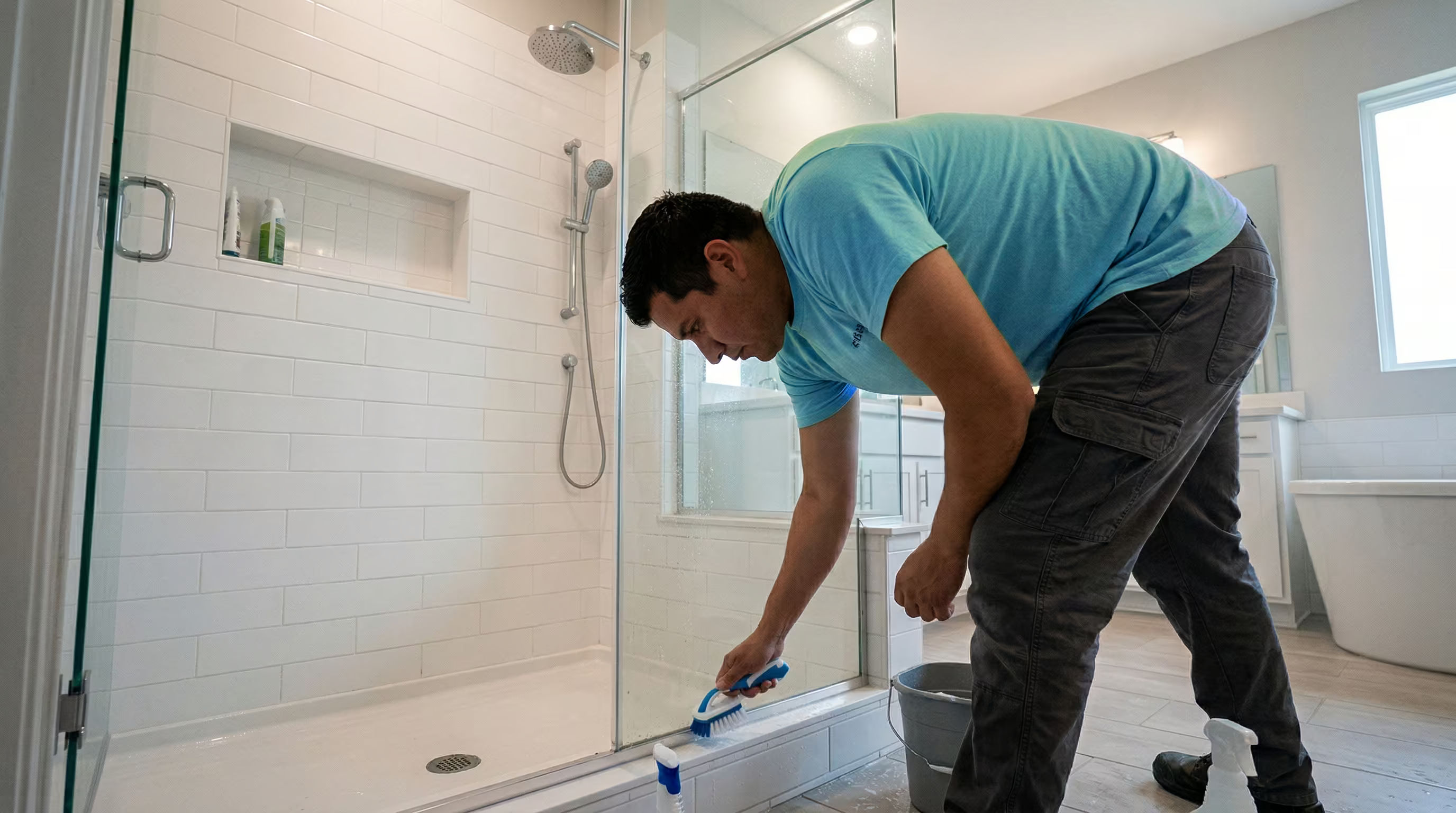 Home maintenance and repair professional at work