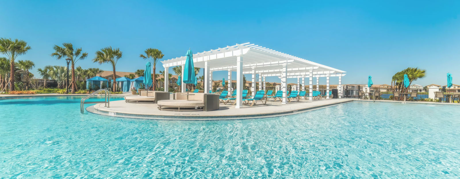 A Global vacation home pool deck at Windsor at Westside, Florida