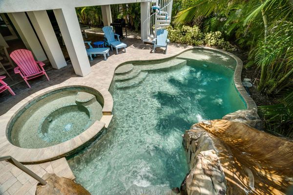 Pool Area With Slide