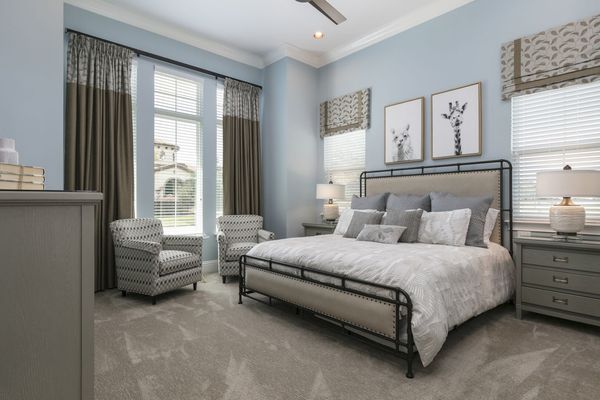 This king master suite features a 50-inch SMART TV and en-suite bathroom