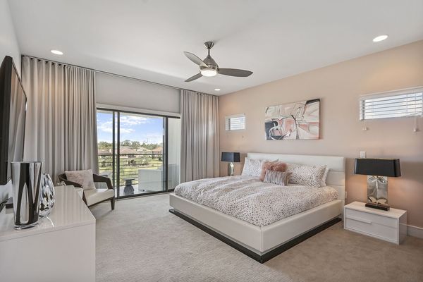 Master suite 4 located on the second floor has a King bed and balcony access