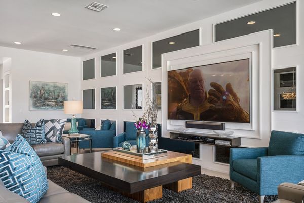 Watch a favorite move together on the large SMART TV