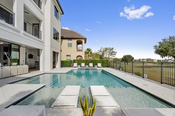 Relax in the pool and spillover spa