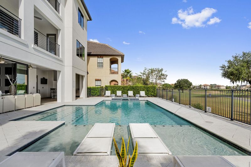 Relax in the pool and spillover spa