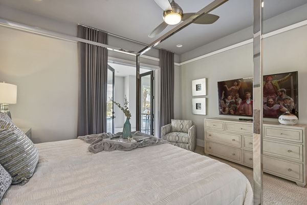 Complete with a luxurious King bed and access to the pool deck