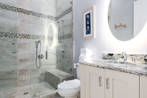 En-suite bathroom has a walk-in shower