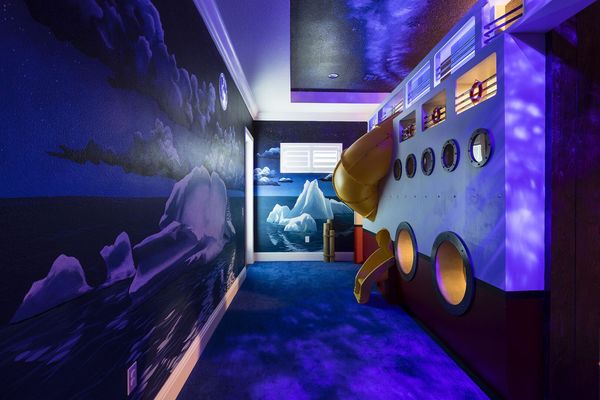 The Atlantic Adventure Suite features a full/full bunk bed, a twin/full bunk bed, and fun slide