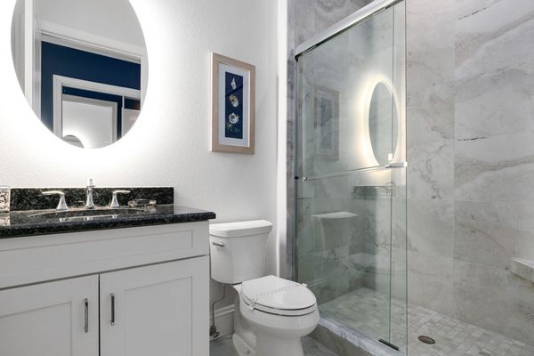 En-suite bathroom features walk-in shower