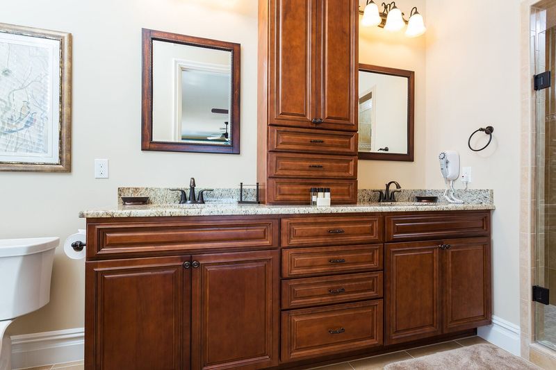 Master bathroom 3 features double sinks and extra cabinet space