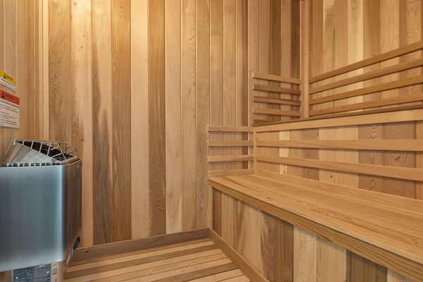 Sit and enjoy your own private sauna room