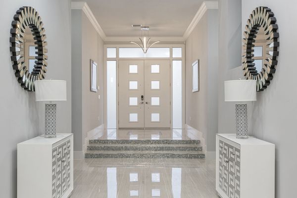 The front entrance to the home showcases the luxury of this magical villa