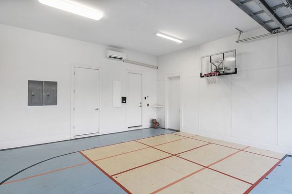 This home features a half court basketball court