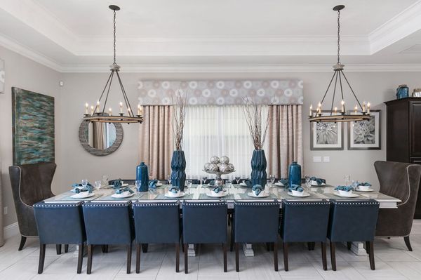 Formal dining are has seating for 16