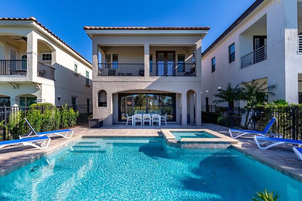 Relax in the spillover spa after a fun day in Central Florida