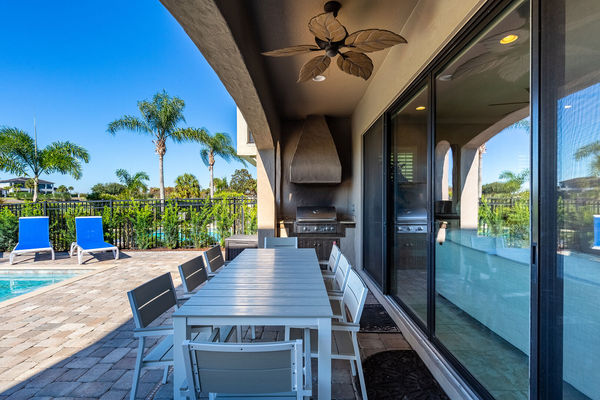 Enjoy meals out on the back patio with loved ones