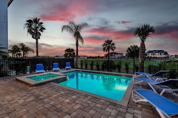 The spillover spa is perfect for relaxing on vacation