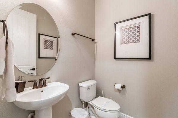 A half bathroom located on the ground floor