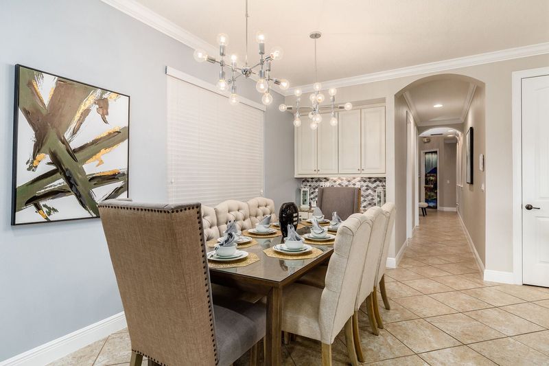 Eat a formal dinner in the dinning room with seating for 8