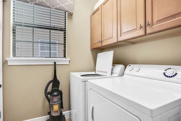 For your convenience, this home includes a full-sized washer and dryer