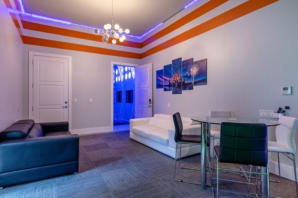 Head to the secret game/lounge room to watch all your favorite shows