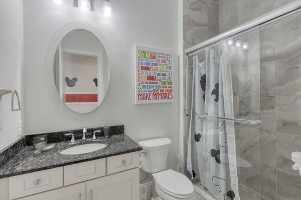 En-suite bathroom features walk-in shower