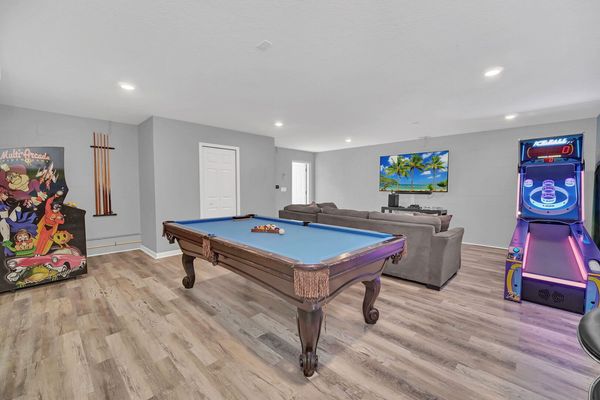 The entire ground floor of the annex is a fun custom game room