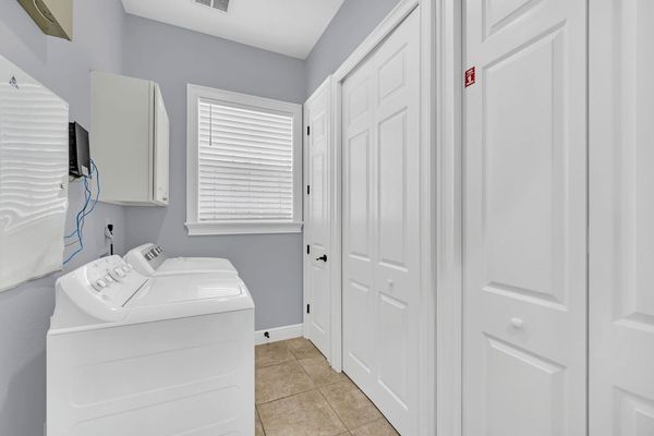 The in-unit washer and dryer located in the main house