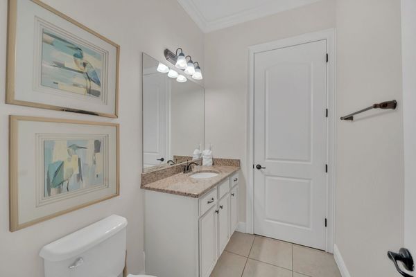 Perfect half bath making 7.5 bathrooms total