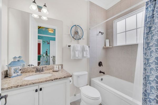 The kids bathroom will have a shower/tub combination