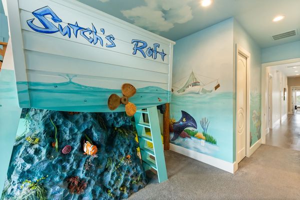 The kids will even have a play area in the raft