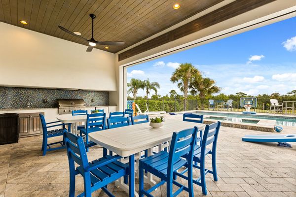 The summer kitchen is the perfect place for the master chef to prepare something great