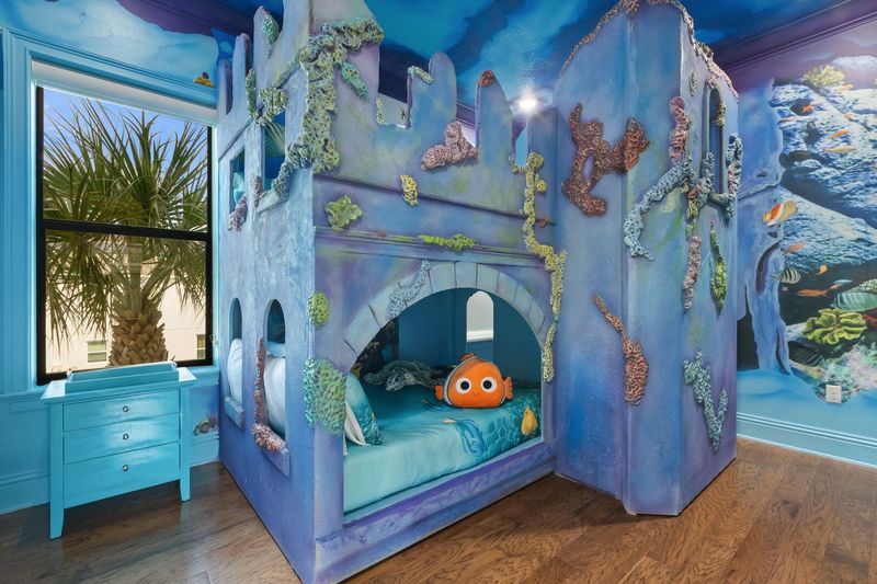 Explore the deep blue sea in this amazing kids bedroom