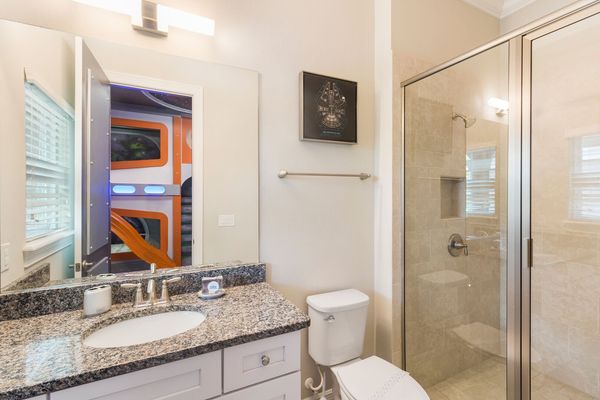 The ensuite bathroom for the galactic bedroom