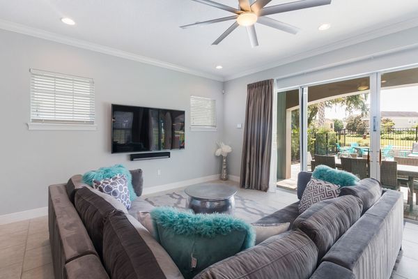 Enter into this beautiful home with an open living space and luxurious furnishings