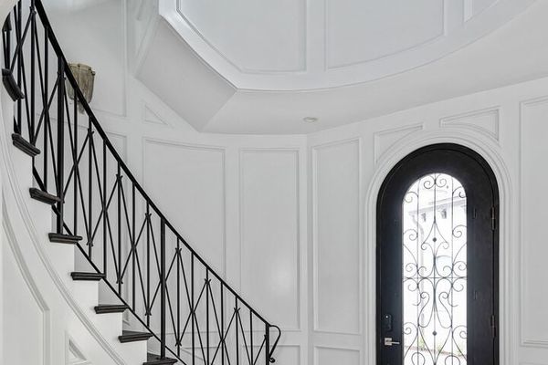 The best place to make a royal entrance to the Chateau featuring a spiral staircase