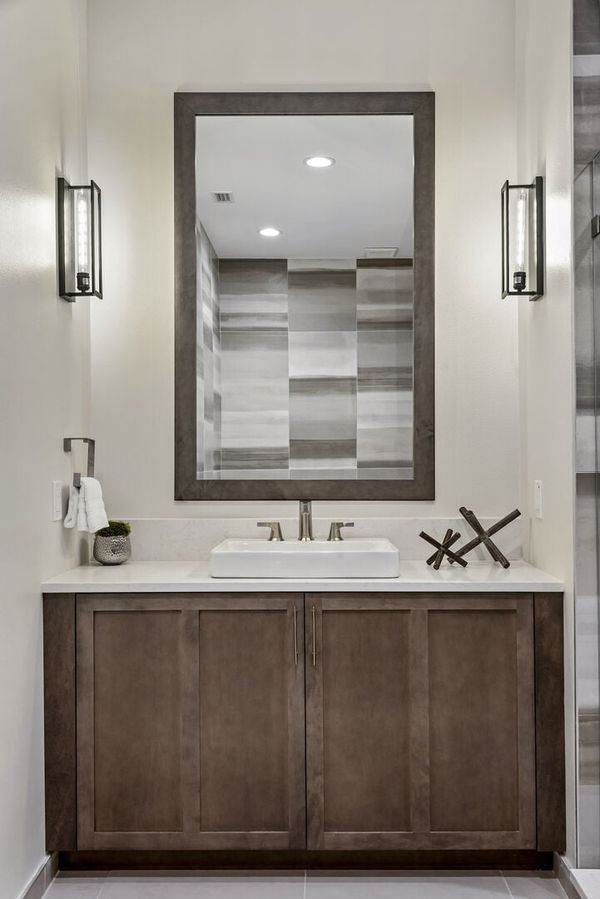 Get ready for the day at this grand vanity