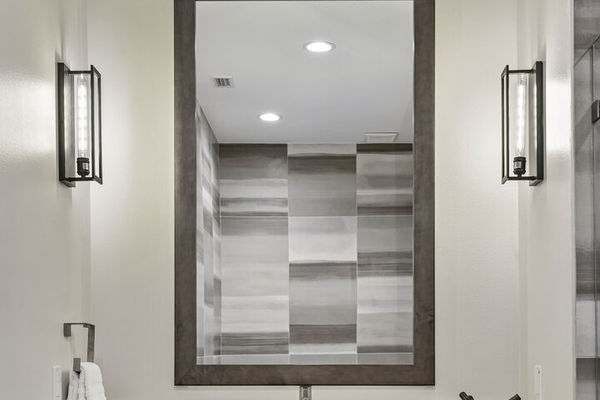 Get ready for the day at this grand vanity