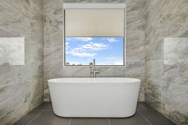 Fabulous ensuite bathroom with a luxurious garden tub