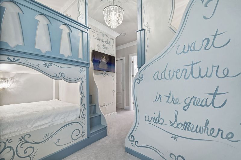The Palace Suite has two Full over Full Bunk Beds plus a Twin trundle bed