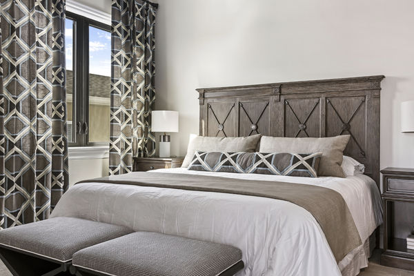 Sleep peacefully in this extravagant king-sized bed