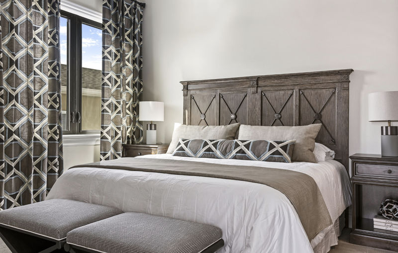 Sleep peacefully in this extravagant king-sized bed