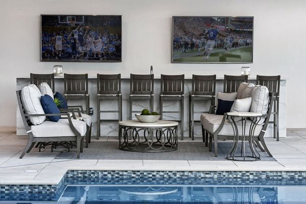 Watch the big game while floating in the pool